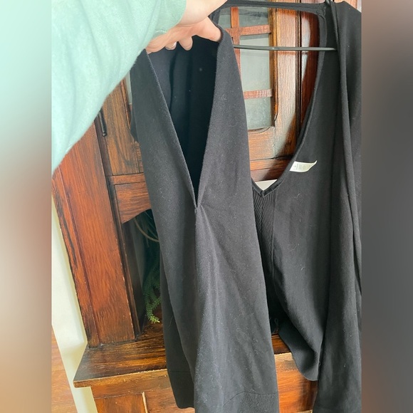 Lululemon Black Wrap Sweater Open Front Cozy Cardigan Cover Up One Size - Picture 6 of 6